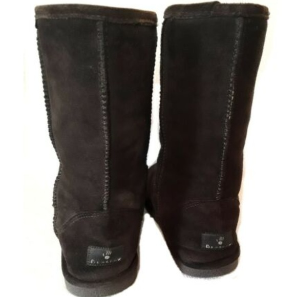 Bearpaw Suede Brown Sheepskin Wool Lining Boots